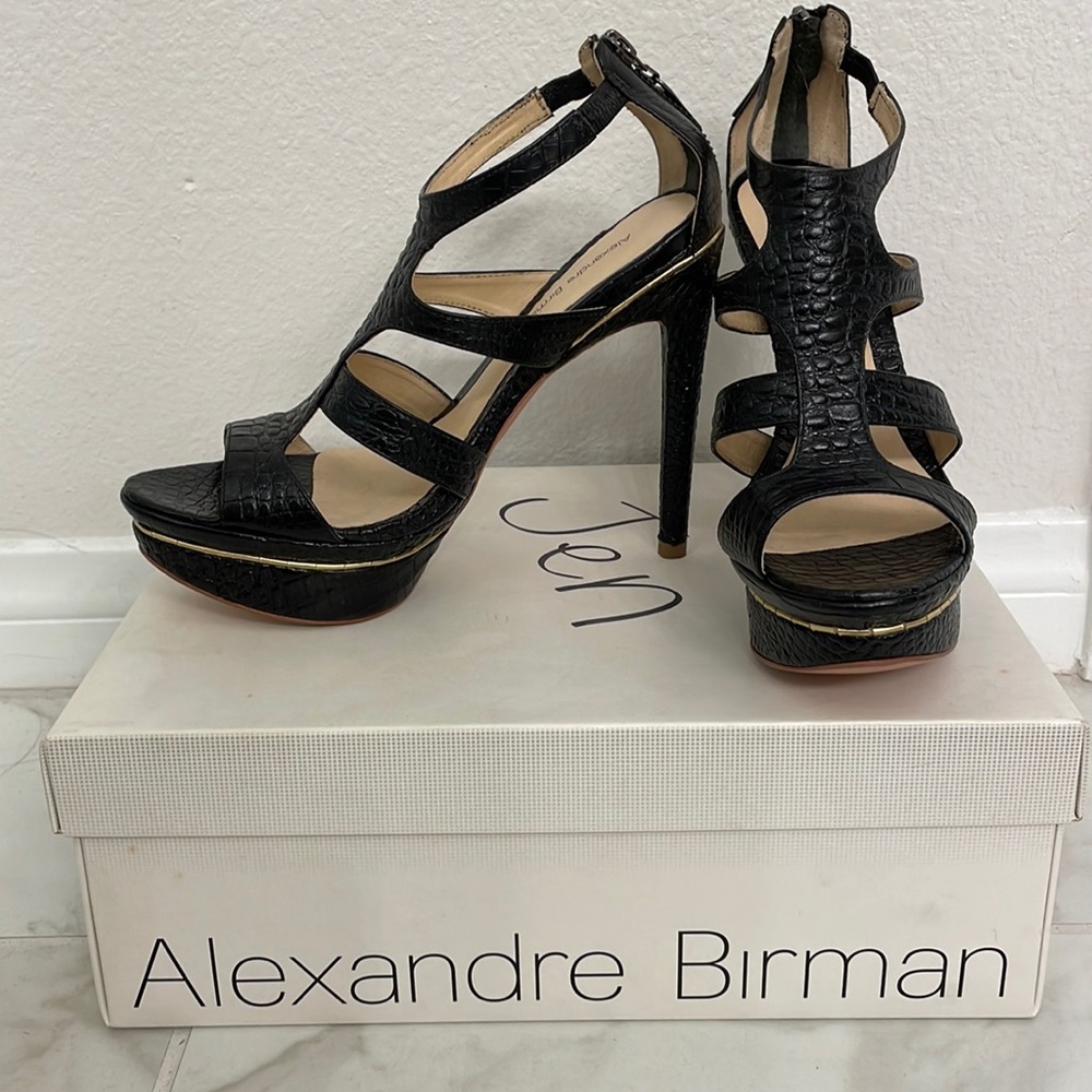 Leather Gladiator Stilettos